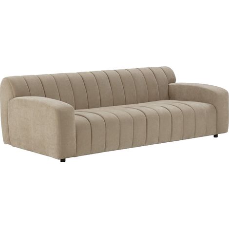 Canapé en tissu beige capitonné chic - Beige (1/5)