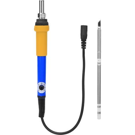 Fer à souder électrique à température réglable, kits de bricolage à chauffage rapide 200-400 ℃ DC12-24V (bleu jaune) (1/5)