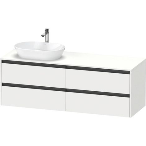 Duravit Ketho.2 plan de toilette sur console, découpe du bassin à (1/2)