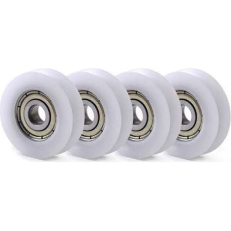 10 pièces de poulies de guidage en nylon en forme de U avec roulement à billes 608 intégré 6x30x10mm