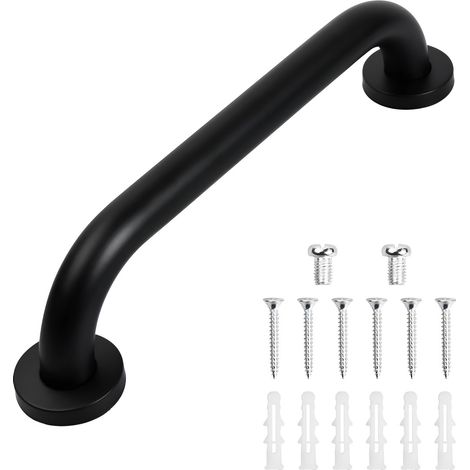 Barre d'Appui Antidérapante 30 cm Poignée de Sécurité pour Salle de Bain, Douche et Baignoire Noir (1/4)