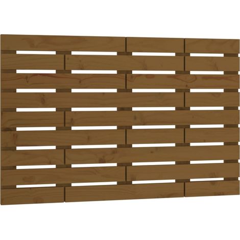 Maison Exclusive - Cabecero cama pared madera maciza pino marrón