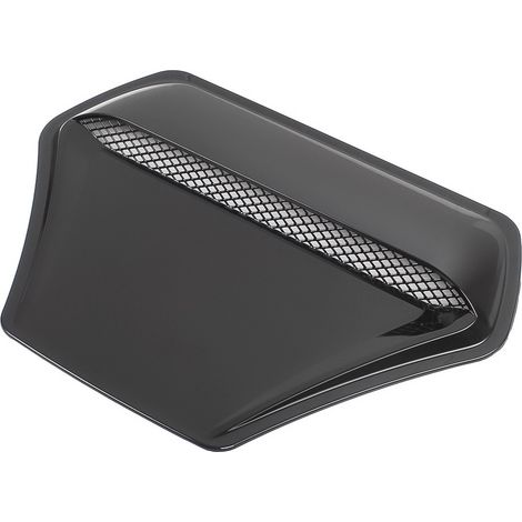 Car modification accessories: Fake hood vents, glossy black decorative vents, personalized carbon fiber body wrap - ABS plastic, adhesive - black (1/4)