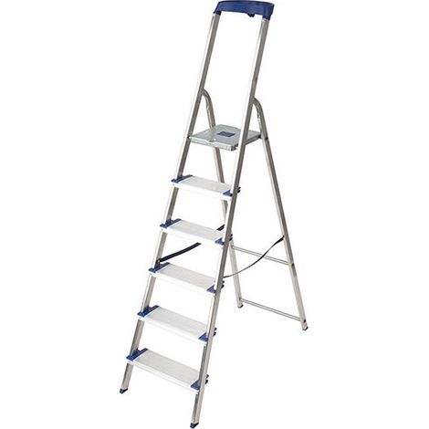 Stehleiter 6 Stufen - Maximale Arbeitshöhe 3.27m - GM/6M