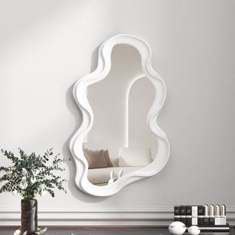 onde rose - HOKawaii Miroir mural de maquillage pour chambre à coucher, décoration de la maison, décoration d
