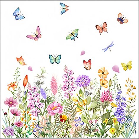 Films pour vitres Stickers décoratifs bouquet coloré - Conviennent aux portes , miroirs , murs , sal (1/5)