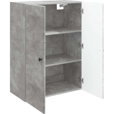 Armadietto a muro Mobiletto a muro Grigio Cemento 66 x 34,5 x 90 cm DAS610865 (1/5)