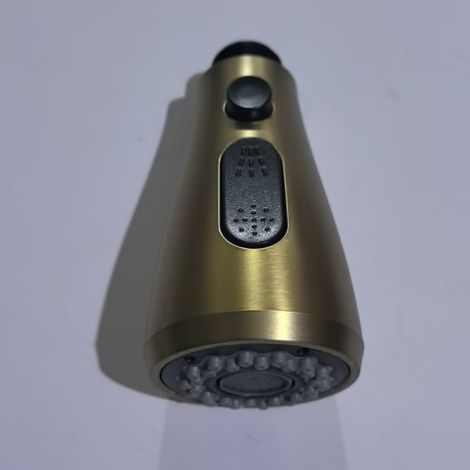 Factory wholesale pull-out shower heads, kitchen hot and cold pull-out heads, sink pull-out faucets, small shower heads -- one-button water stop, brushed gold style.