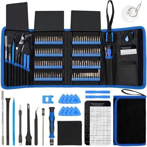 Tournevis de Précision,142 en 1 Kit Tournevis de Précision pour la Réparation Électronique, Tournevis Magnétiques pour Ordinateur, PC, Ordinateur Portable, iPhone, Tablette, Portable (1/4)