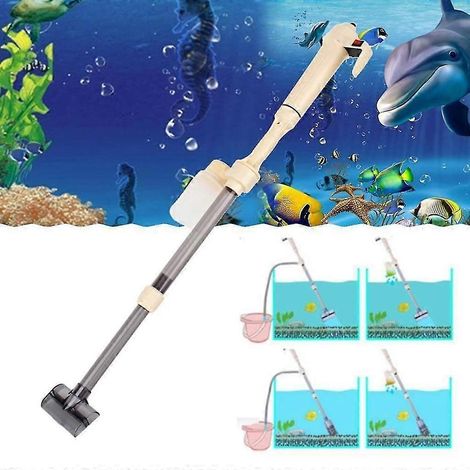 Nettoyeur de gravier électrique, siphon, aspirateur, pompe à eau, filtre d'aquarium (1/4)