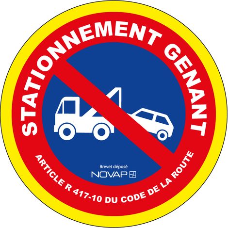 Panneau Stationnement gênant - haute visibilité - Ø 180mm - 4090320