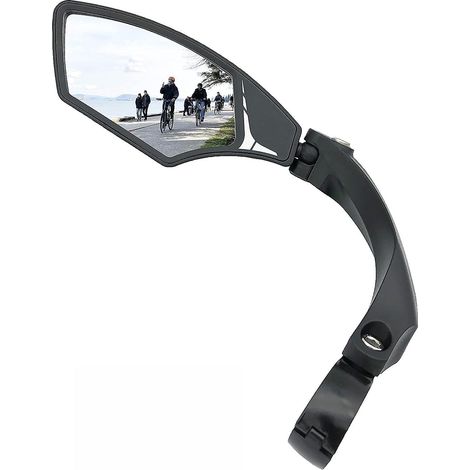 nouveau Rtroviseur De Vlo De Guidon (gauche Noir), Haute Dfinition, Antidflagrant, Rtroviseur De Vlo Lectrique, Lentille En Verre (1/4)