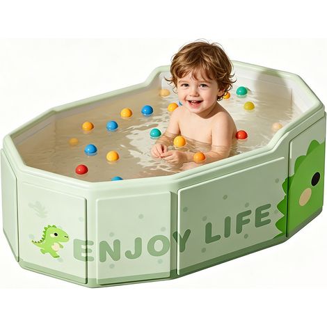 Babybadewanne faltbar – antibakterielle Kinderbadewanne mit Wärmeisolierung, platzsparend, für Kinder von 0 bis 8 Jahren, inkl. rutschfester Oberfläche, 99 % antibakterieller Schutz