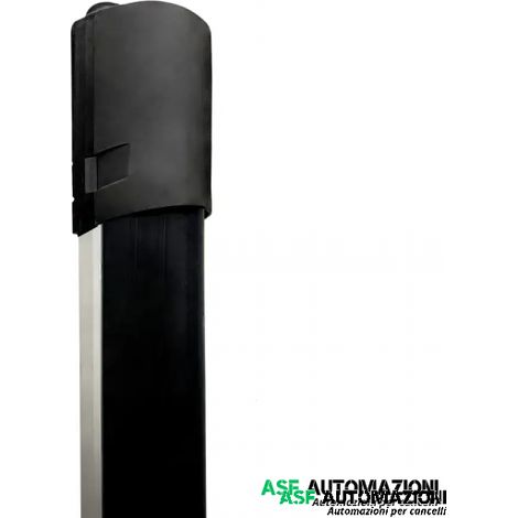 Costa bordo sensibile (resistivo) per la sicurezza di cancelli e automazioni 8,2 kΩ con estremità in materiale morbido e sensibile agli urti - 2 mt - H 75 mm - Nero VDS BS10-C20NE
