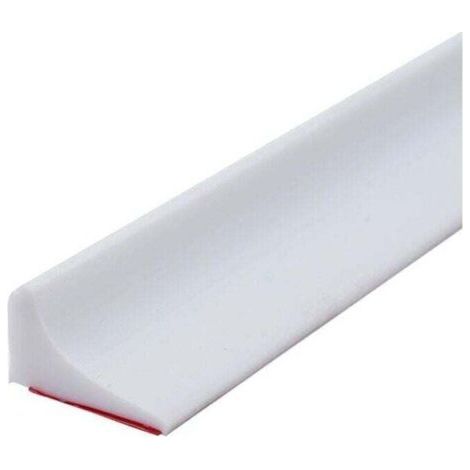 Barrière de douche en silicone - 20mm 12mm - Autocollant de seuil de douche anti-débordement - Douche de barrière imperméable - Barrière de douche pliable de plancher de salle de bains - Blanche