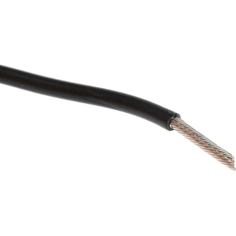 Fil de câblage électrique RS PRO, 1,32 mm², Noir, 16 AWG, 30.5m, 300 V ( Prix pour Bobine de 30 Mètres )