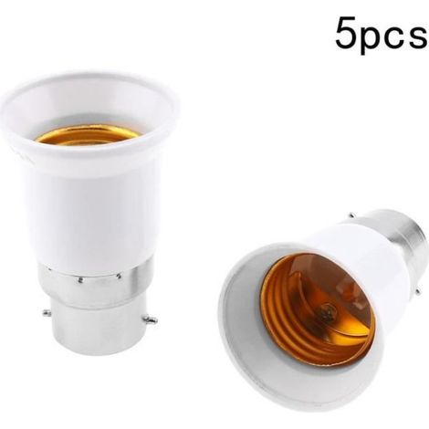 5 pièces B22 à E27 douille éclairage accessoires socle prise adaptateur convertisseur pour LED lampe ampoule baïonnette vis ampoule (1/4)