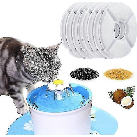 Filtres pour fontaines à eau pour chats, cartouches de rechange, accessoires pour animaux (1/4)