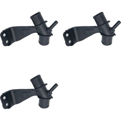 Adaptateur de tuyau de raccordement de liquide de refroidissement 3X 16577-0T030 165770H010 165770T030 pour Toyota Corolla 2009-2017, plastique noir (1/5)