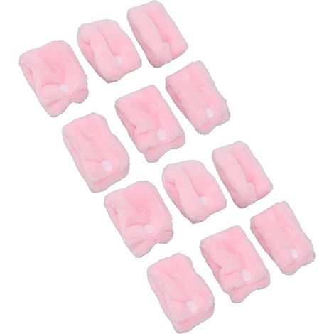 12 rouleaux chauffants sans chaleur en polaire corail, bigoudis pour boucles DIY, outils de coiffure rose, lot de 12 (1/5)