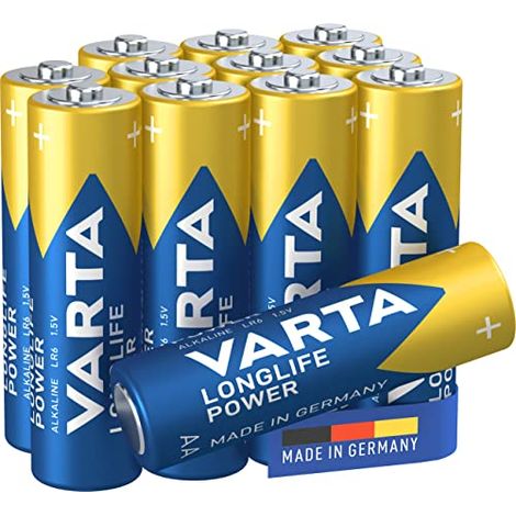Batteria AA Varta alcalina longlife power - lr06 blister 12 unità ø14,5x50,5mm (1/4)