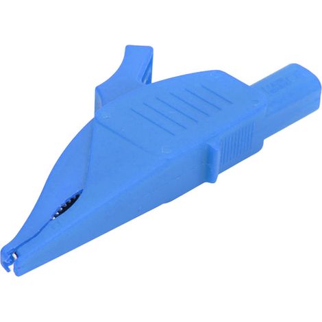 Elektrische Prüfklemme aus Messing, PA-Isolierung, 4 mm Öffnung, Sicherheitsanschluss, für Autobatterien, 32 A/1000 V, blau (1/5)
