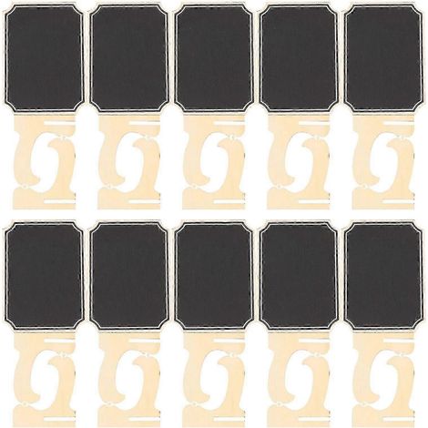 Lot de 20 mini-chevalets de support, petits tableaux noirs rectangulaires en bois pour marque-places, pour mariages (Japon). (1/5)