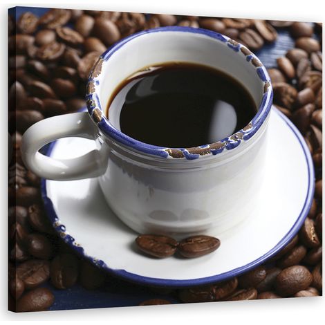 Quadro su tela, Tazza di caffà¨ nero - 60x60 (1/4)