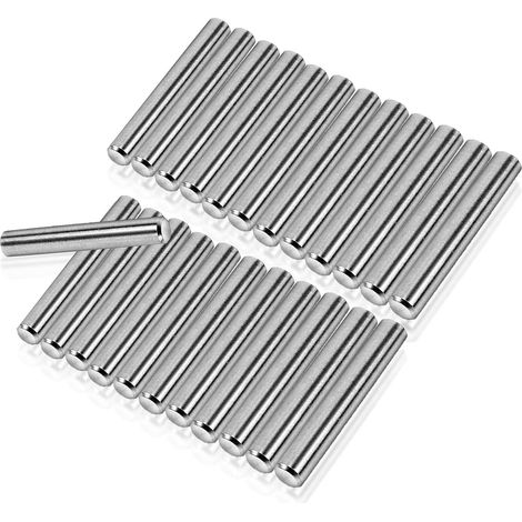 24pcs Goujon Broche 5mm,(M5 x 30) Cheville Bois 5mm Cylindrique Cabinet Goujons Broches Supports de Tablette Outil pour un Positionnement et une Connexion Précis, Produits en Bois