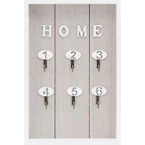 Boîte à clés murale nordique (1 pièce) - Coffret de rangement mural créatif pour clés d'entrée-30x20cm-Light Grey (1/2)