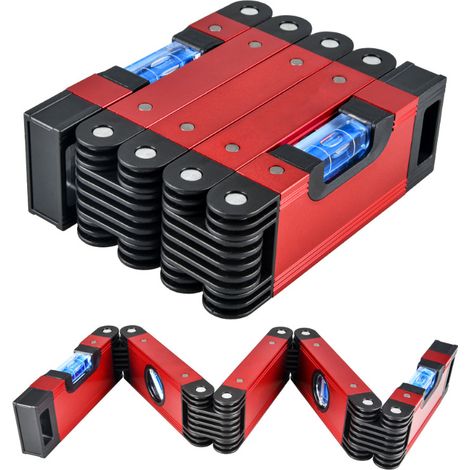 Multifunctional folding magnetic level, 90/45 degree angle measurement, high precision bubble level. (1/5)