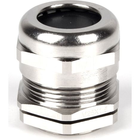 Presse-étoupe M25 x 1.5 en Laiton nickelé pour câble de 9mm à 16mm, avec contre-écrous, IP68 ( Prix pour Sachet de 5 )