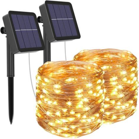 [JAMAIS UTILISÉ]Guirlande lumineuse solaire Litogo de 10 m avec 100 LED, étanche, 8 modes d'éclairage décoratif pour jardin, terrasse, cour, maison, Noël, mariage (1/5)