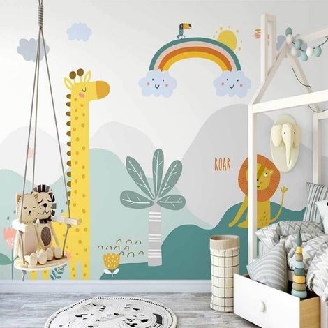 Papier Peint Enfant - Savane Joyeuse - 150 x 250 cm (1/2)