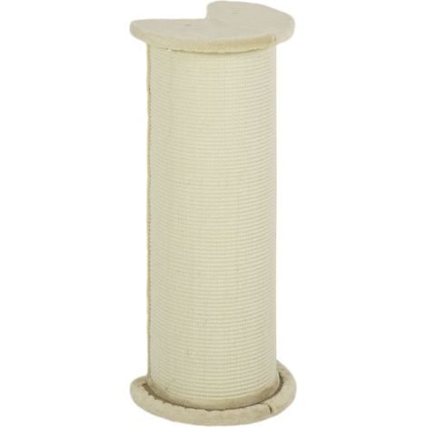 Griffoir pour Chat Format d'Angle Gain de Place - Dimensions 35x35x85 cm - Blanc Crème - Stable et Durable (1/5)