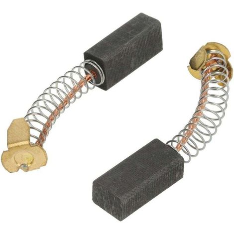 2er-Pack Kohlebürsten 6 mm x 8 mm x 18 mm – Kompatibel mit Elektrowerkzeugen von Hitachi, Makita, Milwaukee, Panasonic, Ryobi und Stihl – Graphit (1/5)