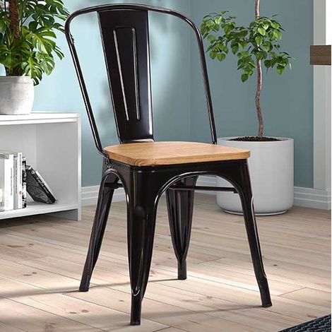 Chaise Victory - noir/brun (1/5)