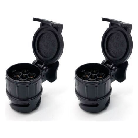 2 pack Adaptateur 13 Broches vers 7 Broches pour Remorque Prise 13 Broches pour Remorque de Voiture-Tracteur-Caravane-Porte-Vélo (1/5)