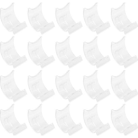 Lot de 20 supports de téléphone transparents, présentoir multifonctionnel en acrylique pour rangement-5X5CM-Transparent (1/2)