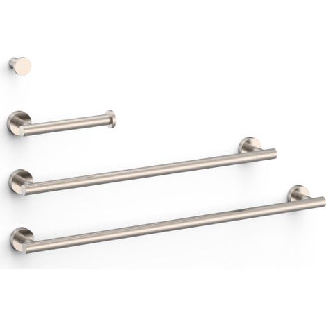 Ensemble de 2 Porte-serviettes et 1 Dérouleur à papier WC Acier - TRES 09598102AC