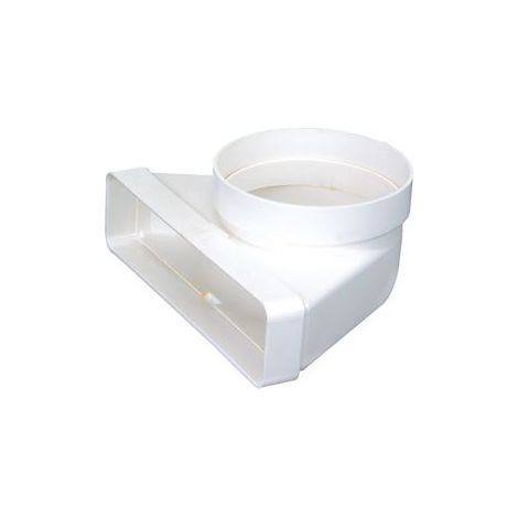 Atlantic – Coude verticale mixte 55 x 220 vers rond 125 mm – Adhésif pour VMC – 460011