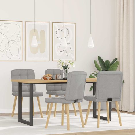 Maison Exclusive - Sedie da Pranzo 4 pz Grigio Nuvola in Tessuto