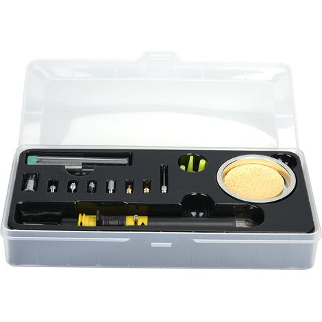 12 in 1 Ignition Butane Gas Soldering Iron Portable Cordless Welding Torch Kit (Yellow) (1/5)