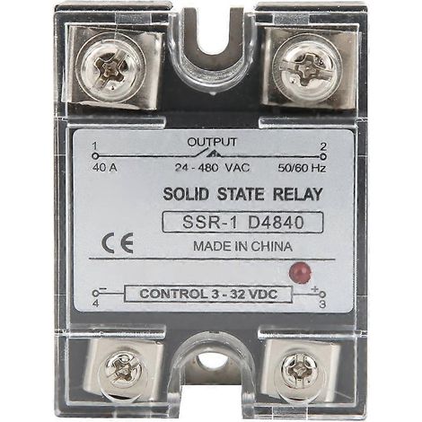 SSR-40-DA Halbleiterrelais, SSR-Halbleitermodul, DC-gesteuert, AC 40 A, 3–32 V DC