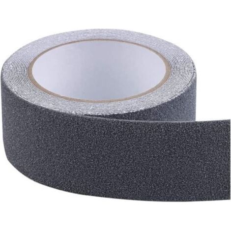 Bande Antidérapante adhésive, Forte Adhésif, Ruban Autocollant Anti-dérapante, pour Intérieur et Extérieur, pour la Sécurité au Travail et la Maison. Bande Sécurité, 5 cm x 5 m,Noir
