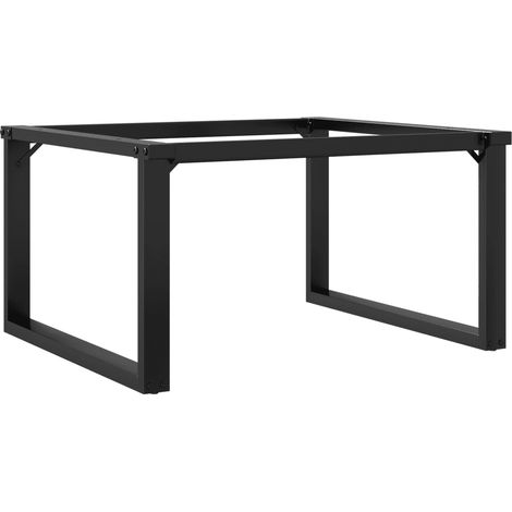 Patas de mesa de centro en marco de O 80 x 70 x 43 cm fácil instalación estilo industrial acero negro 020047218 (1/5)