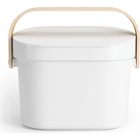 Bidoncino per Compost 4 Litri Bianco Naturale UMBRA (1/4)