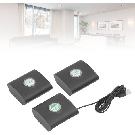 2 unités extérieures + 1 unité intérieure, sonnette interphone vocale sans fil à très longue portée, convient à une utilisation à domicile et au bureau, voix forte et claire, sécurité domestique, noir (1/5)
