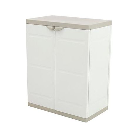 Plastiken Serie Titanium medio armario de exterior 70x41x88 cm beige