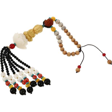 Décoration suspendue en bois pour voiture, compatible avec 1 pendentif Bouddha à suspendre (1/5)